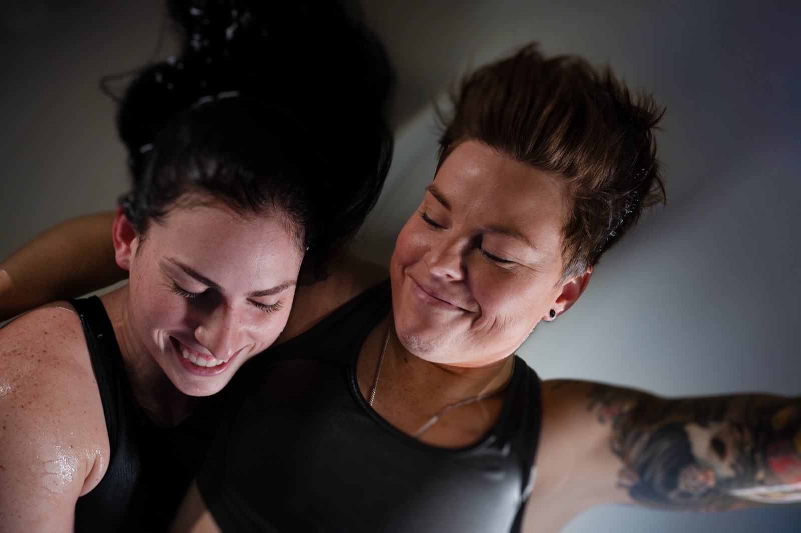 Two Float One clients sharing a happy post-float moment